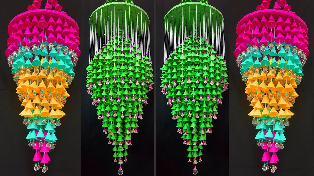 Creative......Paper Jhumar Making Paper Wall Hanging craft ideas