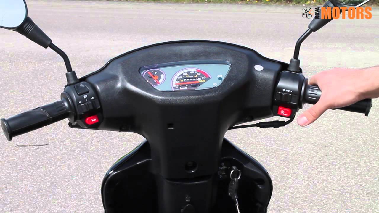 Nova Motors Motorroller - City Star - Lenkerschloss, Elektrostarter - YouTube