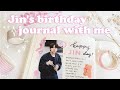 Jin birthday journal with me: BTS, kpop journaling, aesthetic, cozy & relaxing, pink theme (ASMR)