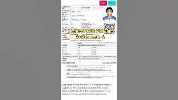 Qualified CSIR NET June 2023 in math 🔥🔥🔥🔥