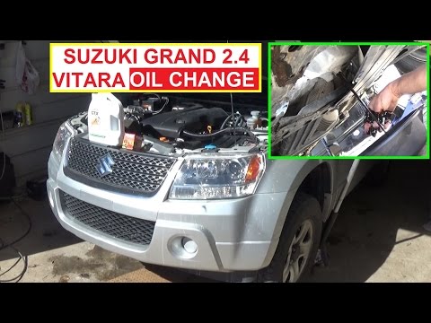 Suzuki Grand Vitara Oil Change  2.4 engine.  How to change Engine Oil Suzuki Escudo