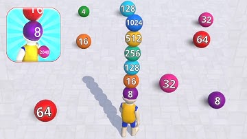 Merge to 2048 - All Levels 1-8 Gameplay Android iOS Math Game Numbers Balls Video Game