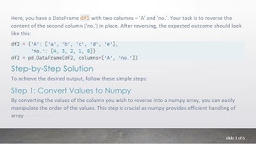 How to Reverse the Content of a Specific DataFrame Column in Pandas