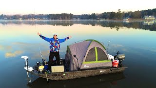 Jon Boat Tent Camping! Catch Cook Camp on the Water