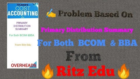 👩‍🏫✒️ "Primary Distribution Summary"-Illustration✒️👩‍🏫