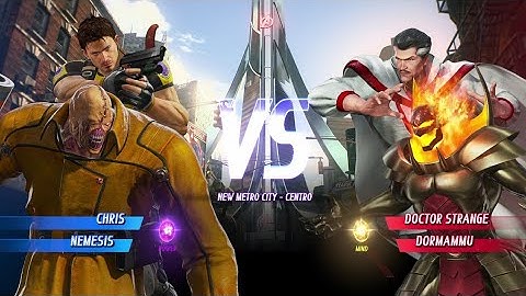 Chris & Nemesis vs Doctor Strange & Dormammu (Hardest AI) - Marvel vs Capcom Infinite