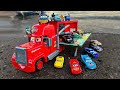 Disney pixar cars falling into deep pool lightning mcqueen tow mater mack sally francesco