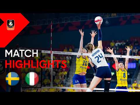 Video Highlights | Sweden vs. Italy | CEV Trendyol EuroVolley 2026 | Women