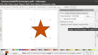 Inkscape Transform Tool