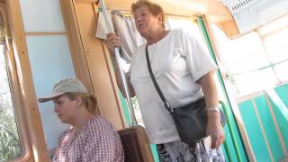Трамвай Молочное Кондуктор читает стихи Molochne Tram Conductor verses
