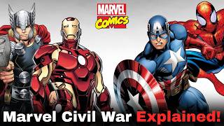 Marvel Civil War Explained | Full Comic Story Recap (Captain America vs Iron Man)