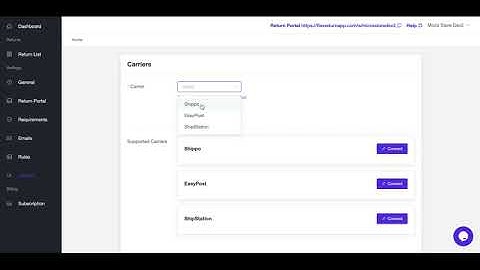 How merchant set a shipping carrier as primary/current at Shopify app FlexReturn