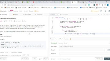 Python  -  LeetCode  - Russian Doll Envelopes