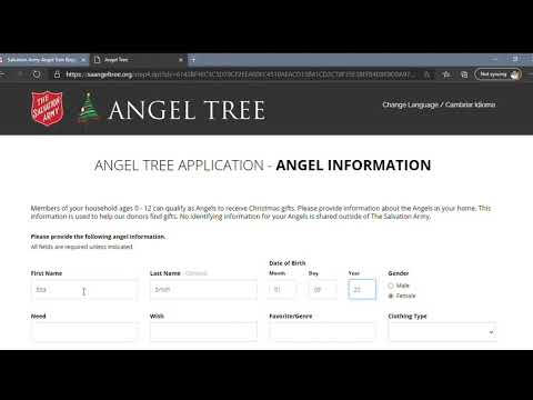 2020 Angel Tree Registration Portal