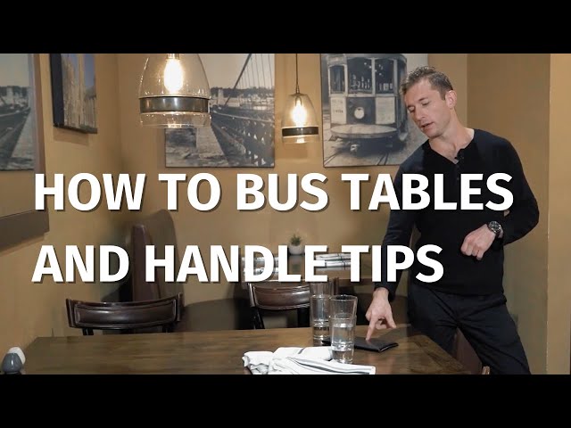 Bus Tables And Handle Tips Restaurant