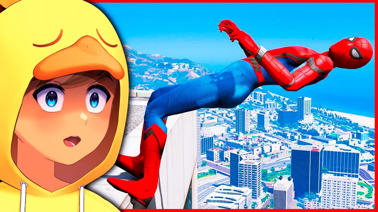 Fails ÉPICOS do Homem Aranha no GTA 5 ( Saito Reage )