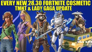 Every New 28.30 Fortnite Cosmetic INGAME Showcase - Lady Gaga Update TMNT & More