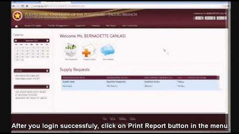 How to Print Reports : Faculty [User Guide for Inventory System] -