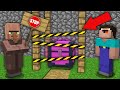 Minecraft NOOB vs PRO: WHY VILLAGER NOT OPEN VERY SECRET CHEST NOOB? Challenge 100% trolling