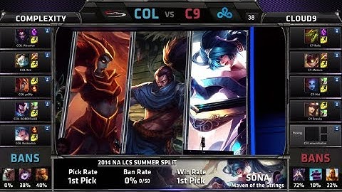 compLexity vs Cloud 9 | S4 NA LCS Summer split 2014 W6D1 | COL vs C9 G2 Full game HD