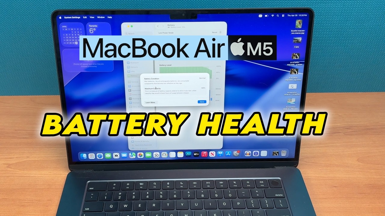 How to Check the Battery Health on the MacBook Air M5 - YouTube