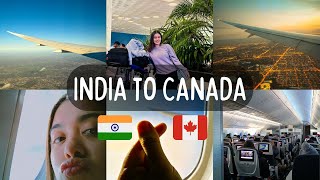 India to Canada 🇨🇦 Vlog | First International Flight - Air Canada | International Student Canada