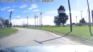 Blytheville AFB driving through main gate OLD abandoned  SAC B52 base