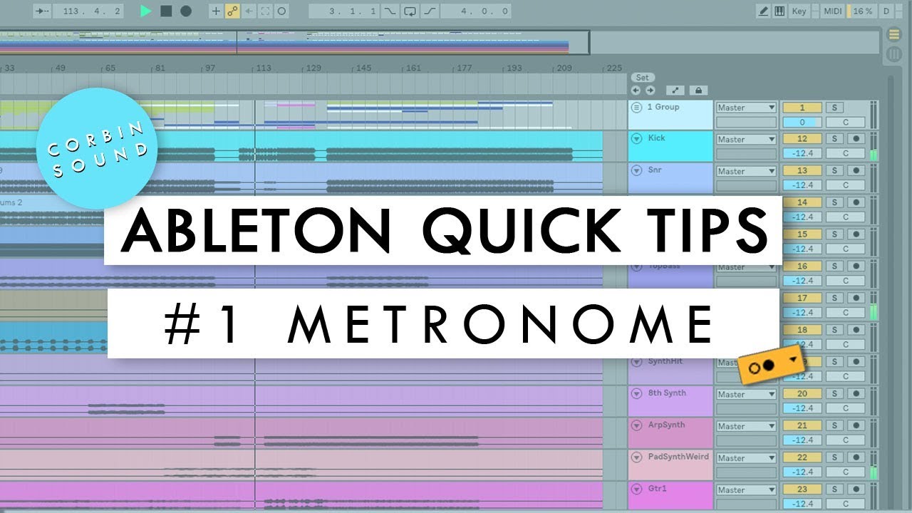 Ableton Quick Tips 1 Metronome YouTube