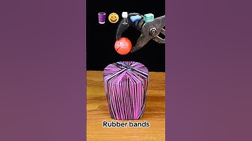 Experiment 1000°C ball melting Rubber bands , Soap 🧼 😱 #experiment #science #asmr #fyp