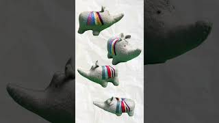 Edith & Archie #oneofakind #plush #plushcollector #animallovers #rhinoceros