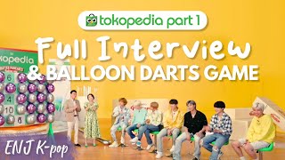 [HD] BTS x Tokopedia Part 1 | Balloon Darts Game & Full Interview with Subtitles 210824