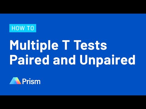 Multiple T Tests - Paired and Unpaired