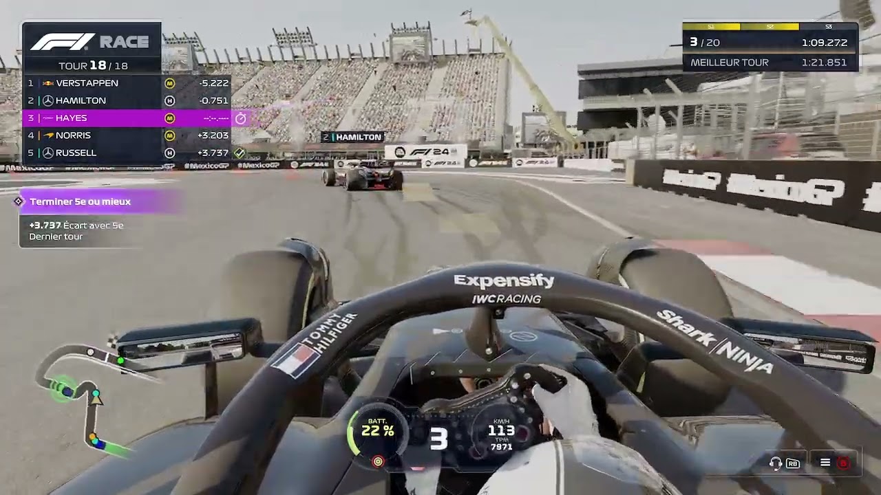 F1 25 Le film l'accélération de Sony Hayes en apxgp circuit du Mexique FR 