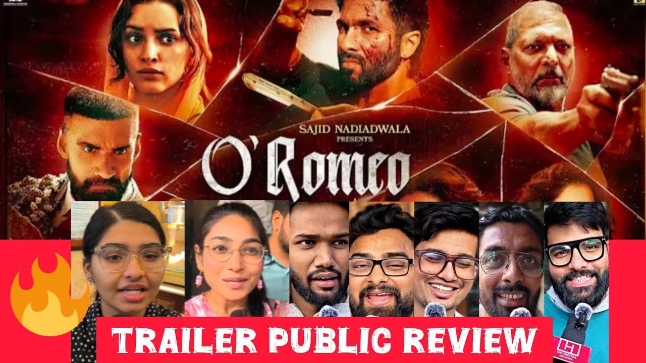 O romeo trailer public review | Shahid Kapoor | Triptii Dimri | Nana Patekar | Avinash | Vikrant