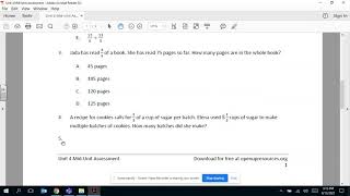 6H Unit 1 Mid-Unit Assessment