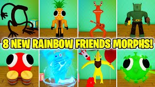 How to get ALL 8 NEW RAINBOW FRIENDS MORPHS in Rainbow Friends Morphs (ROBLOX) [BREAK IN 2 UPDATE!]