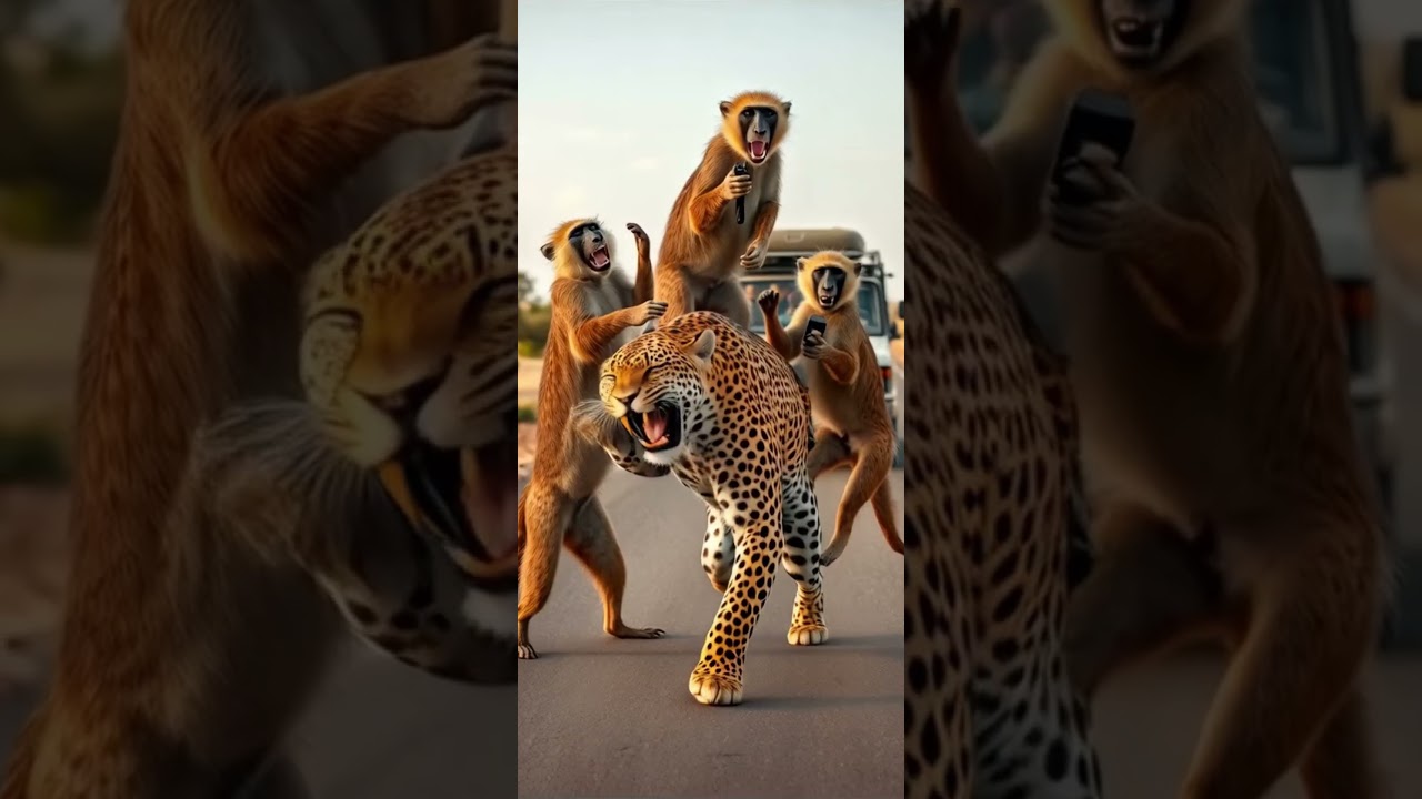 Rescue Story: Monkeys Save Leopard from Danger  