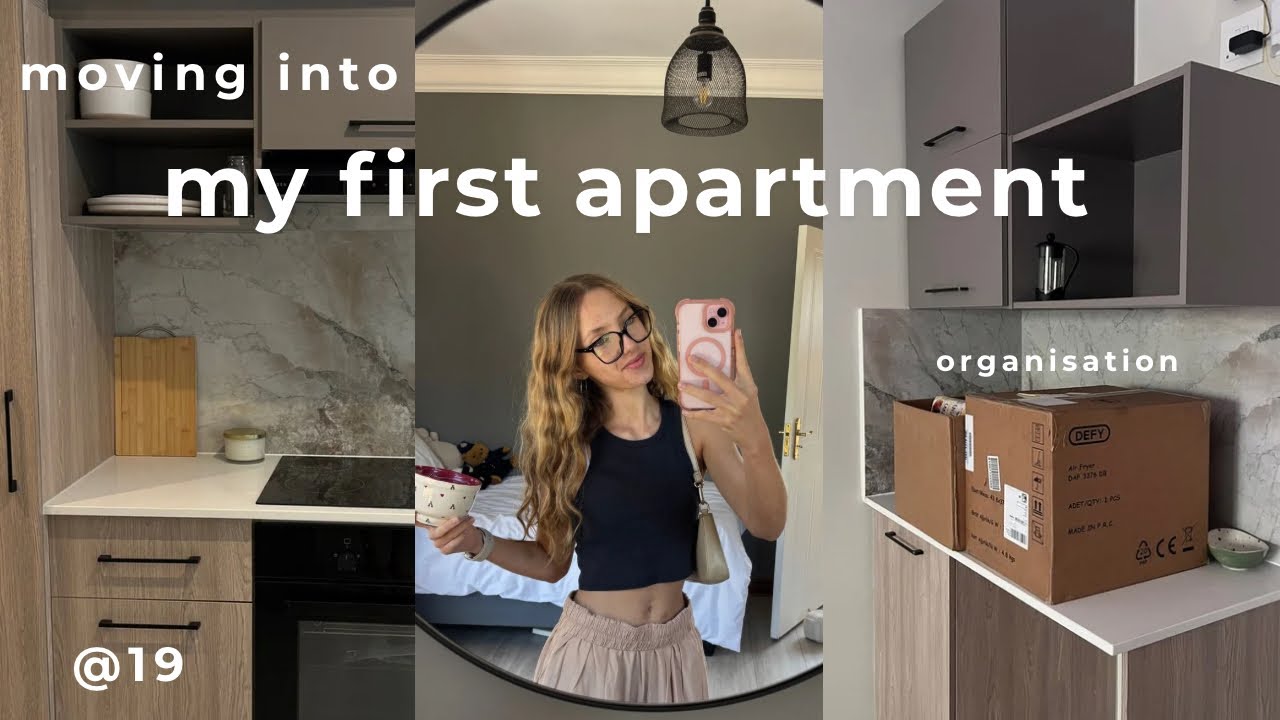 LIVING ALONE AT 19 moving into my first apartment vlog *chaotic