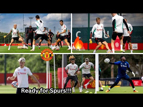 {video} Man United training today 🔥, ready for Tottenham! Bruno, Rashford, Hojlund, Onana, Antony.