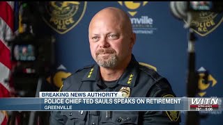 Police chief Ted Sauls speaks on retirement