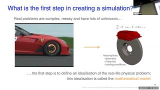 MEEN40150 Methematical vs numerical model & steps involved in setting up a simulation