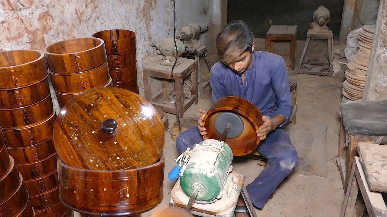 How a unique wooden hot pot are made