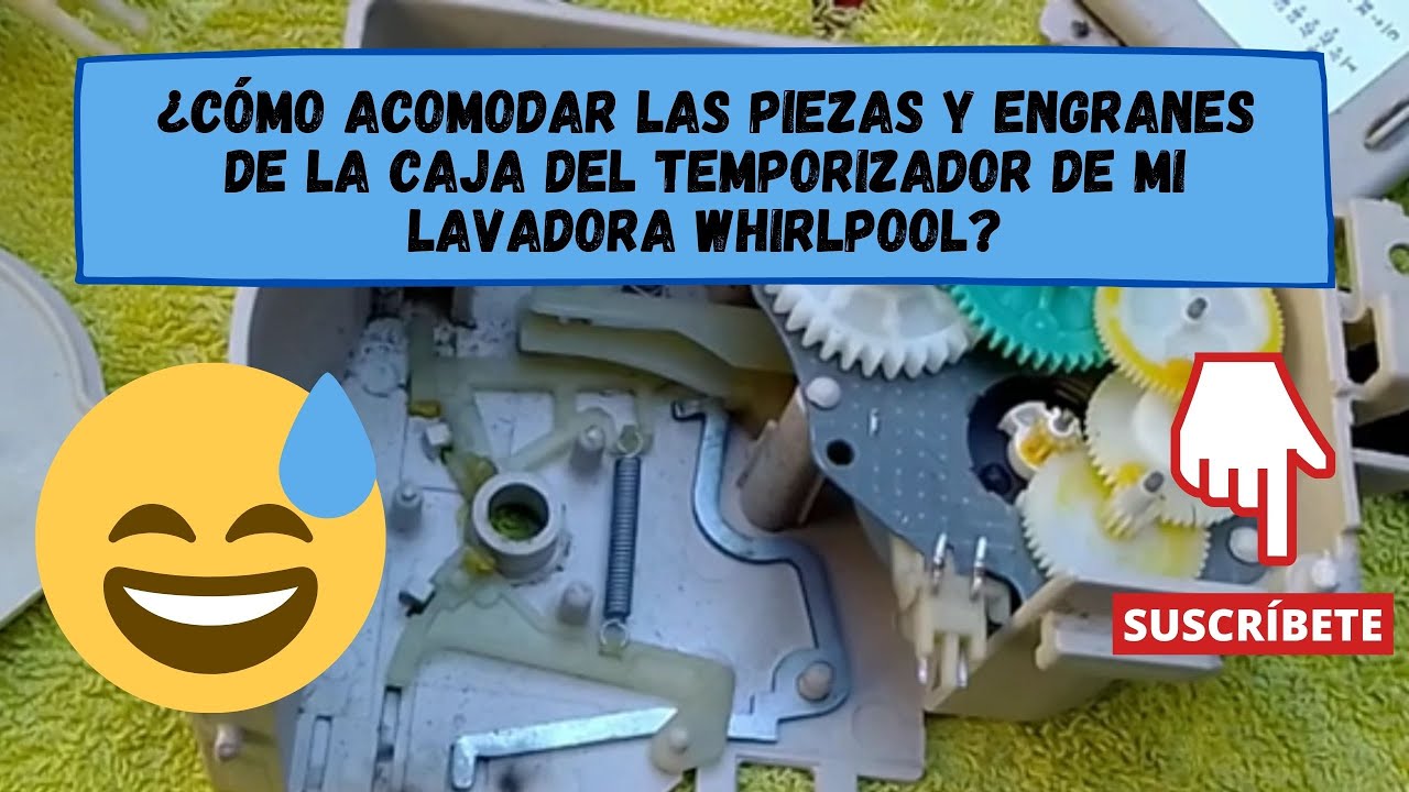 ¿Cómo acomodar las piezas y engranes de la caja del temporizador de lavadora Whirlpool? PARTE 5