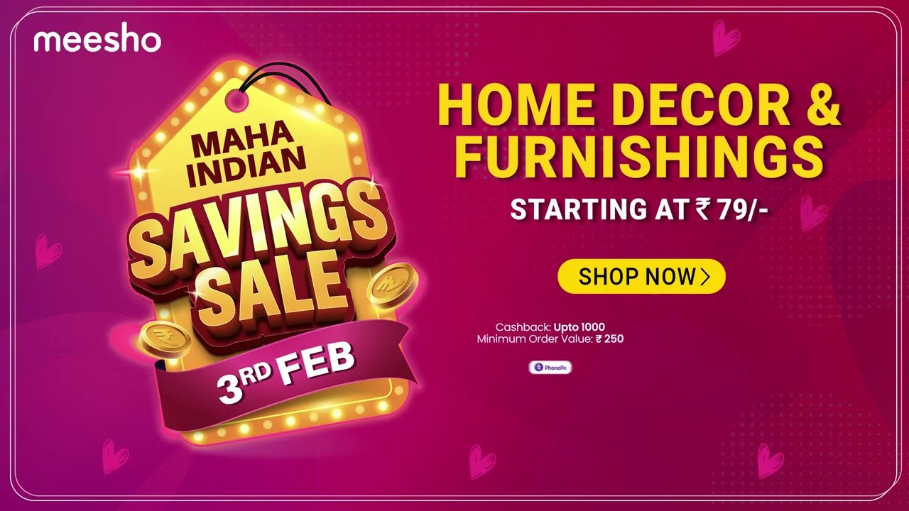 Meesho Maha Indian Savings Sale - February 3rd, 2022