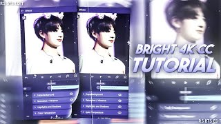 Bright 4k cc tutorial(With preset) || Alight motion ||My first tutorial #btsmember #alightmotion