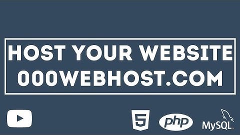 Upload your Website to a Free Host - Config Database