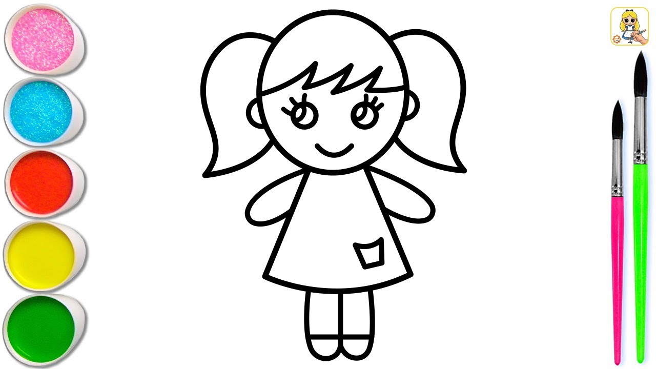 Cute Little Doll - Vector Cartoon Illustration Stock Vector by ©baavli  28821357