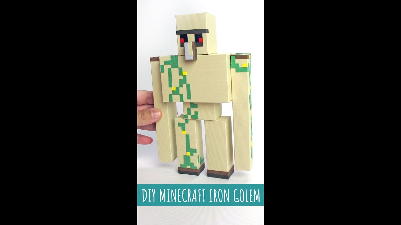 DIY Minecraft Iron Golem From Scratch | Minecraft Papercraft Iron Golem | #shorts