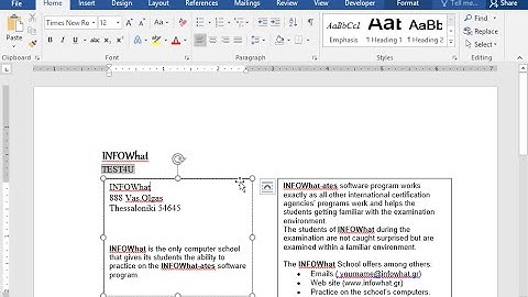 Break the link between the two text boxes of the document.