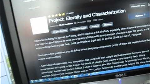Project Eternity Update #10: Characterization with Chris Avellone
